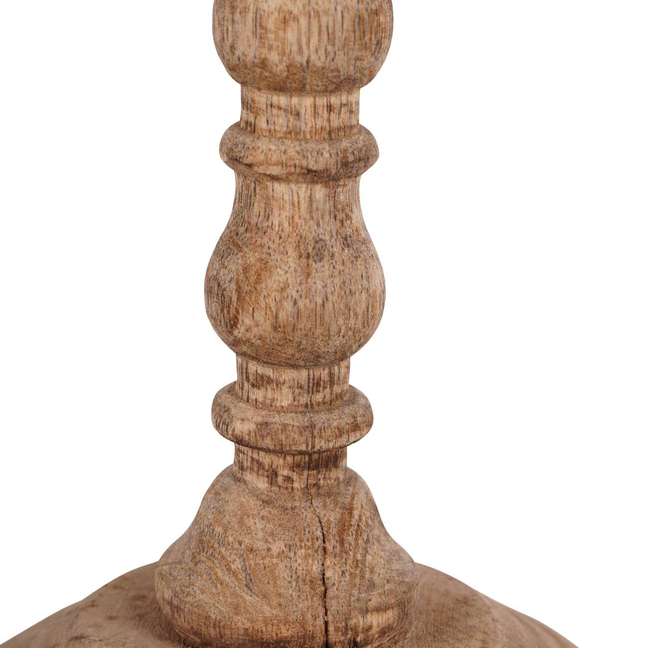 Hand Carved Mango Wood Finial Sculpture Small